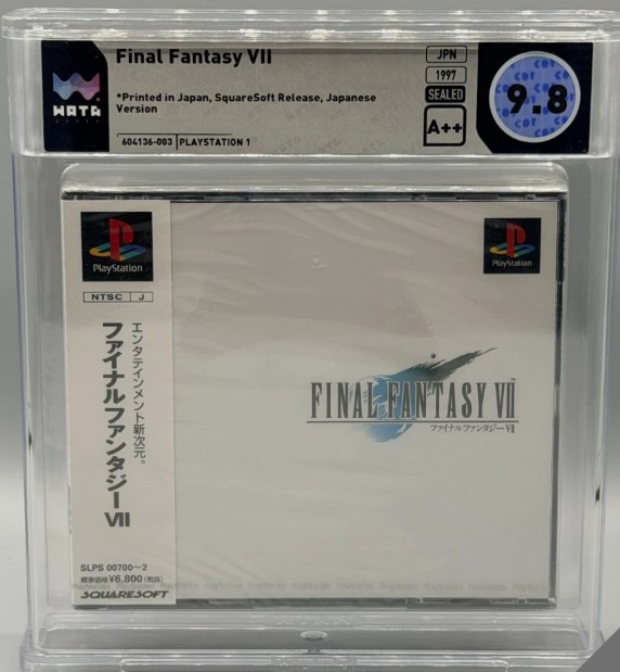 Final Fantasy VII 7 Sony PlayStation PS1 JP Version Sealed WATA 9.8 A++ Sold For